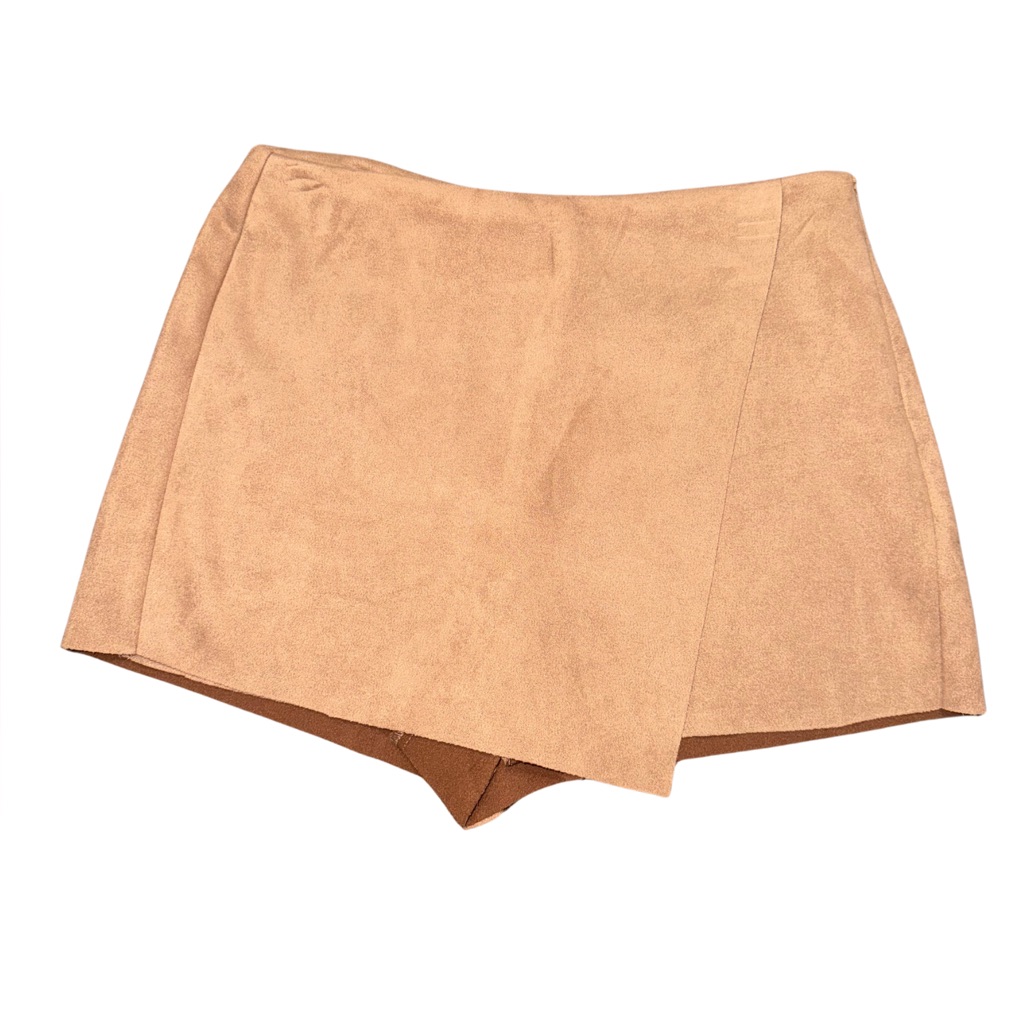 Hyfve Tan Faux Suede Skort